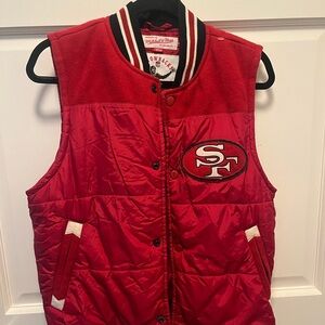 Mitchell & Ness 49ers Throwback Varsity Vest